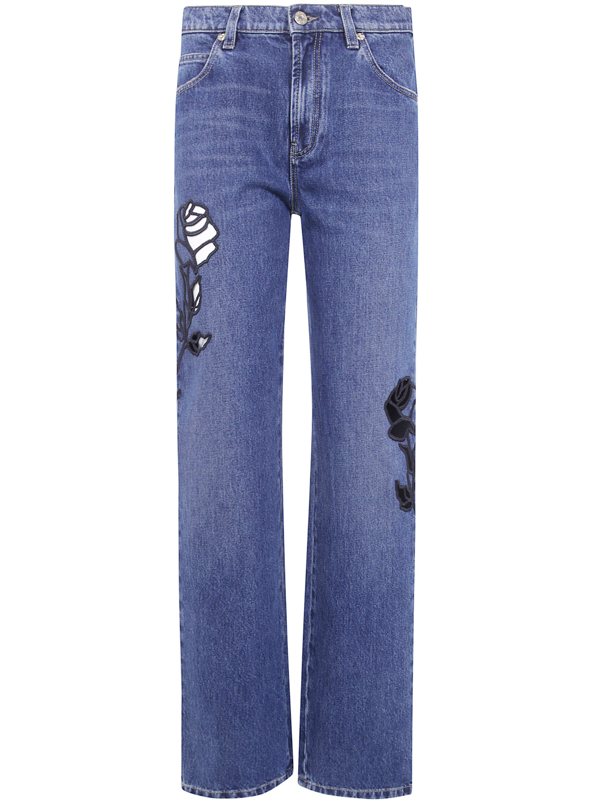 BLUMARINE Jeans Embroidered Denim