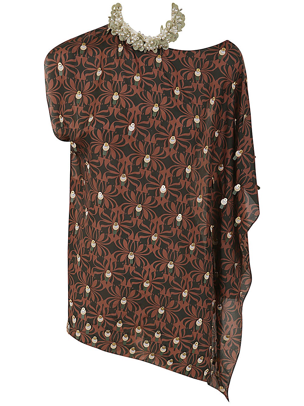 Dries Van Noten Clavier Abstract-print Sequined Halter Top In Black  