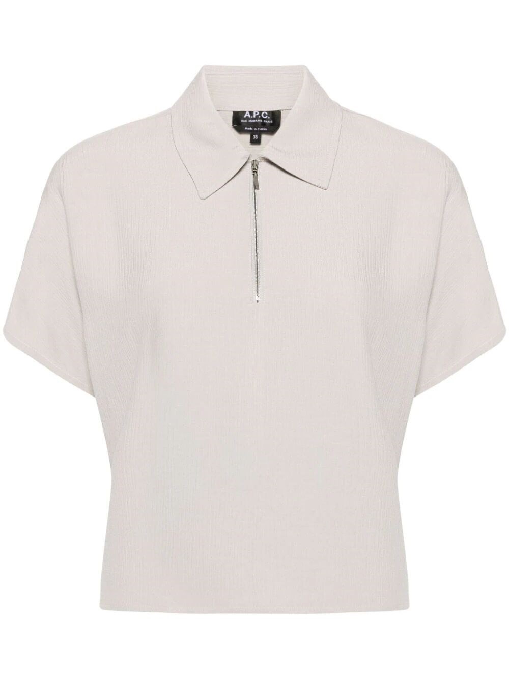 Apc Roxy Short-sleeved Blouse In Gray