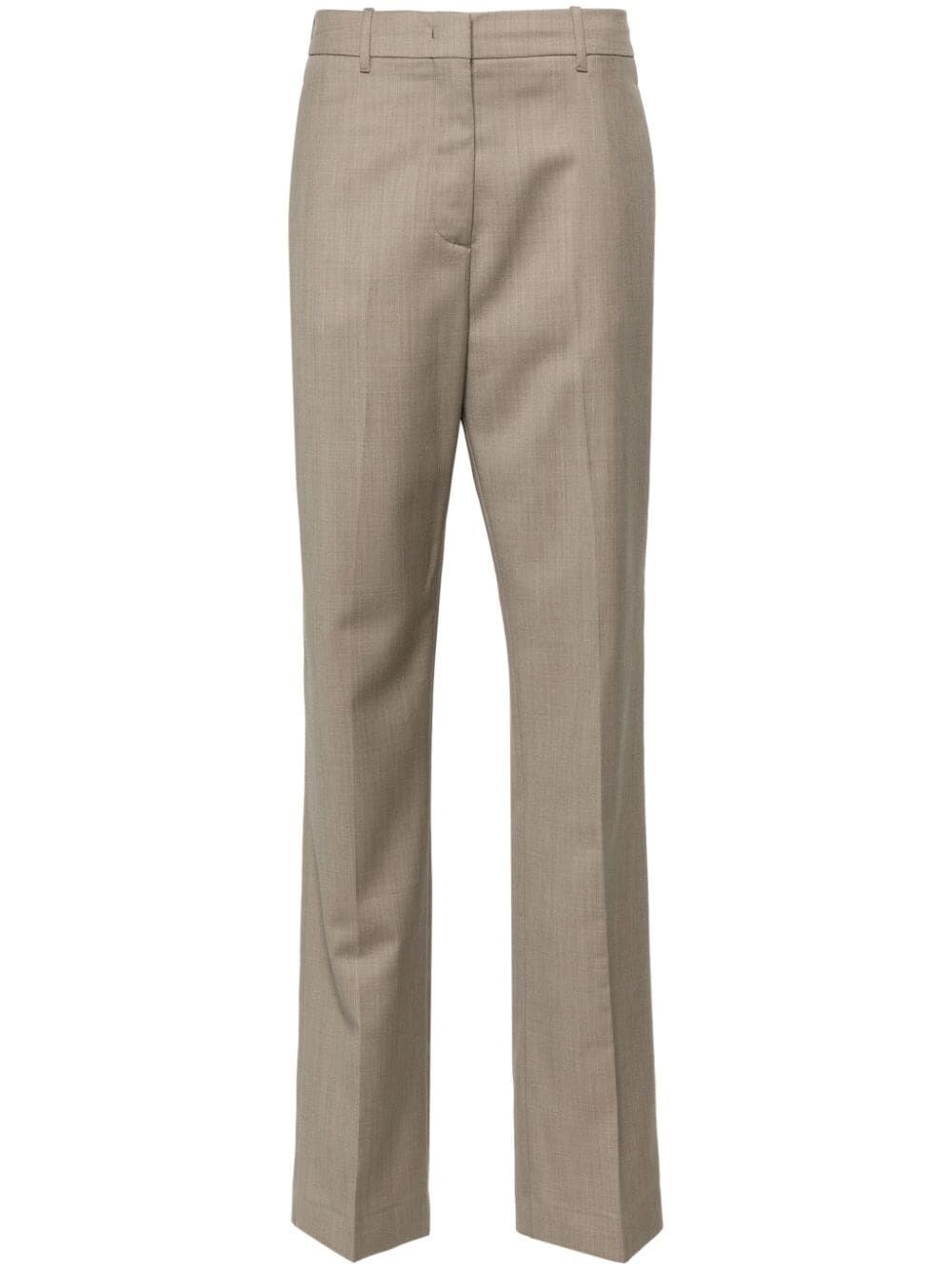 Golden Goose Relaxed Wool Straight Leg Pants In Brown
