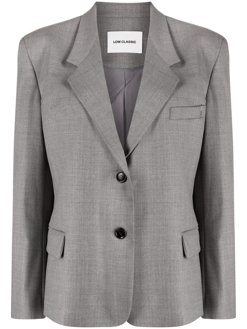Low Classic Classic Wool Blend Blazer In Gray
