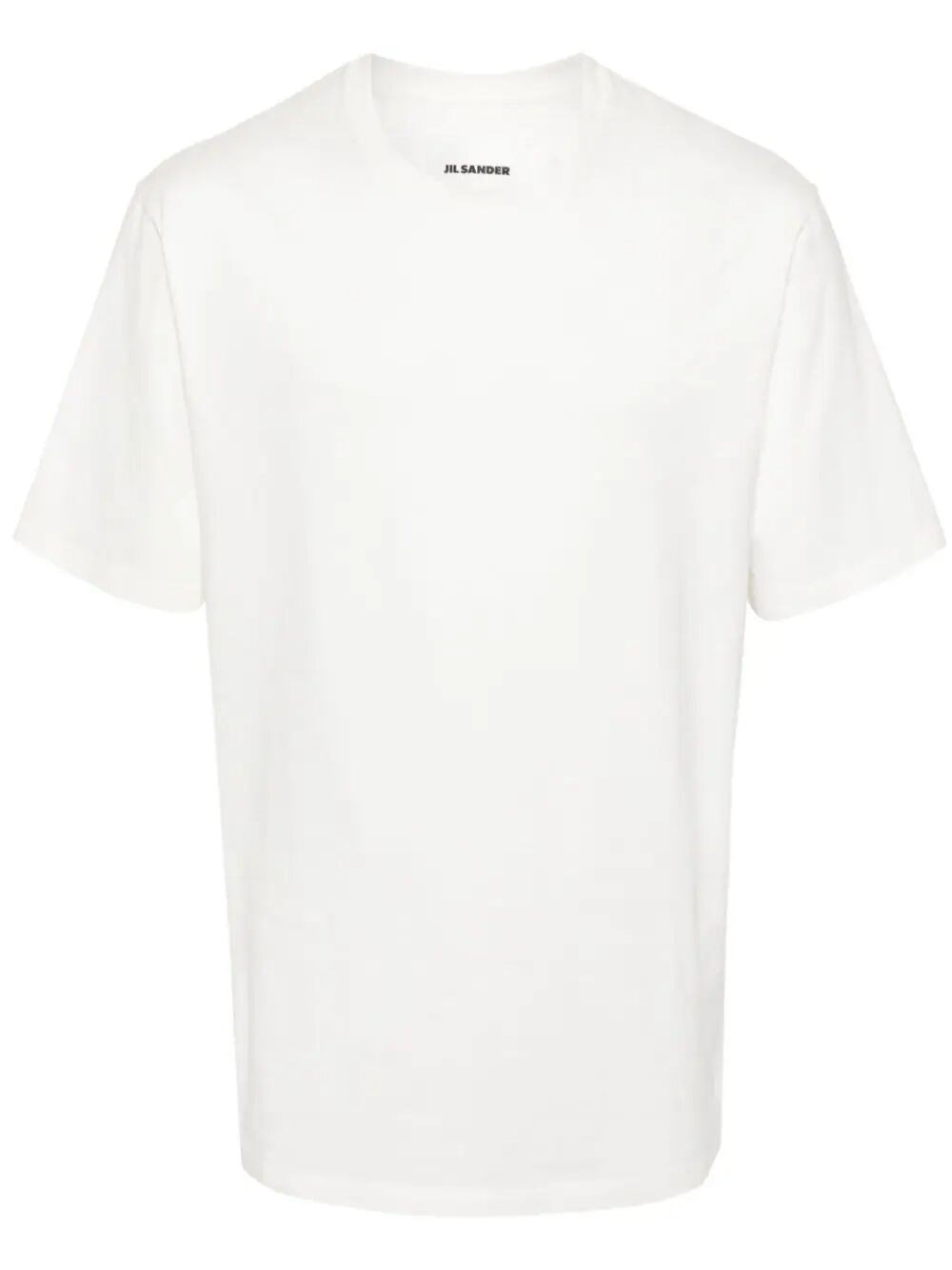 Jil Sander Classic Short Sleeve Cotton Jersey T-shirt In White