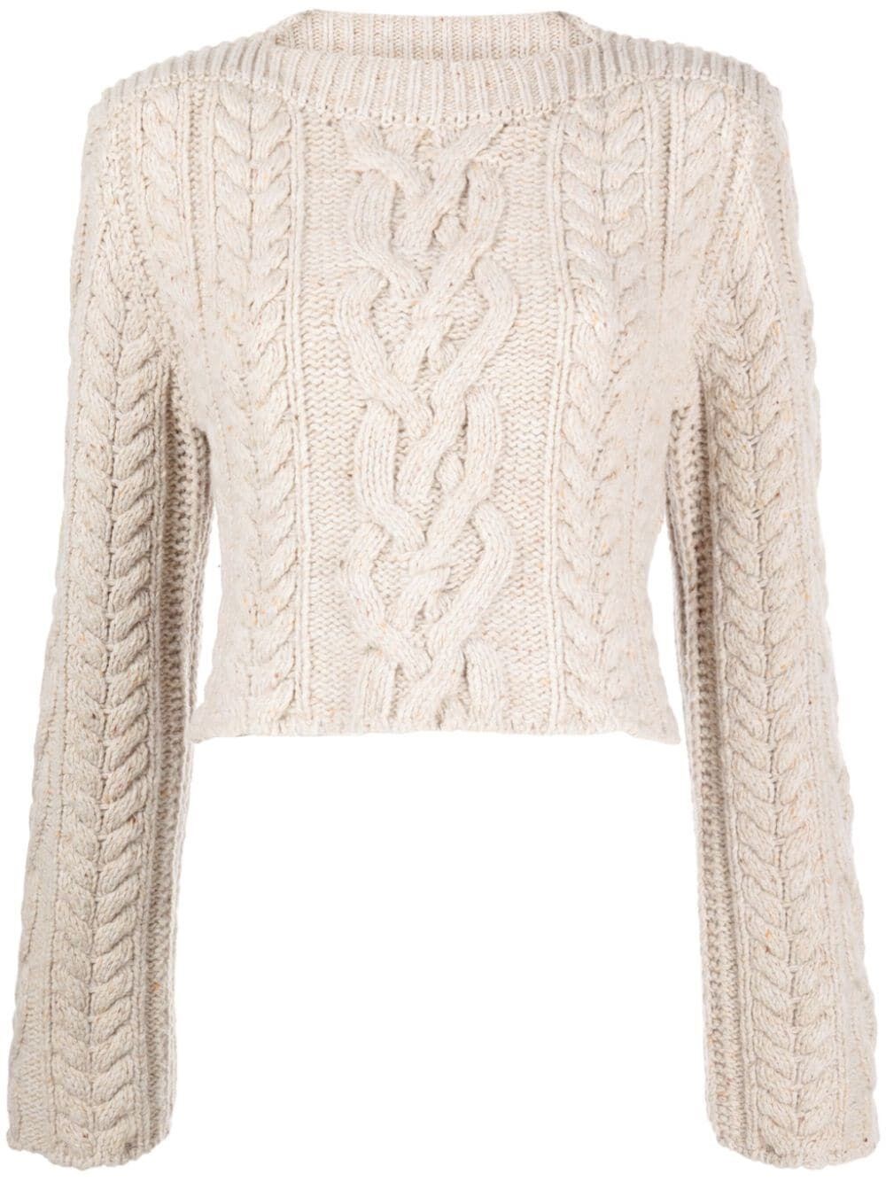 Low Classic Chunky-knit Wool Blend Jumper In Brown