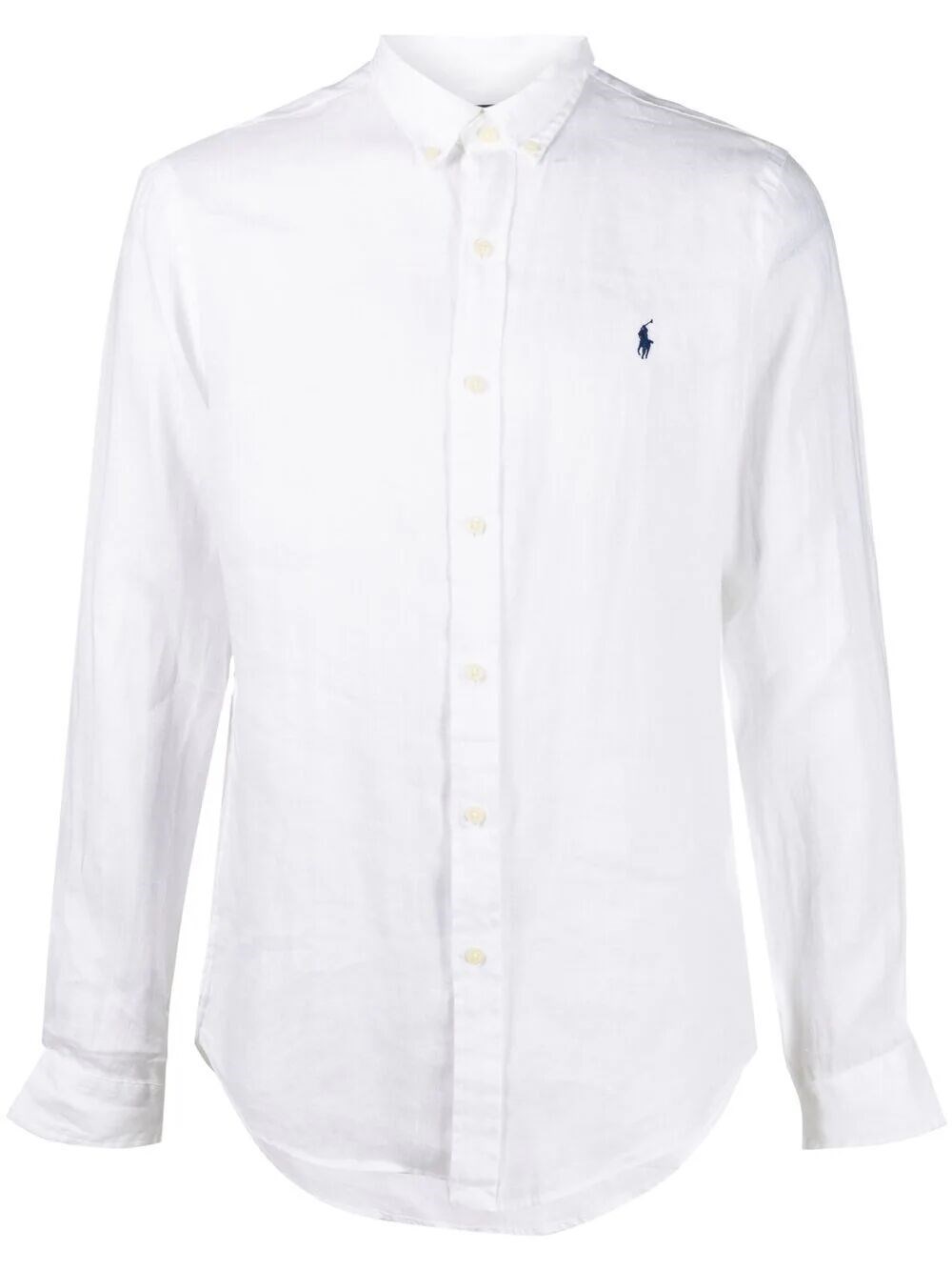 Polo Ralph Lauren Embroidered-logo Cotton Shirt In White