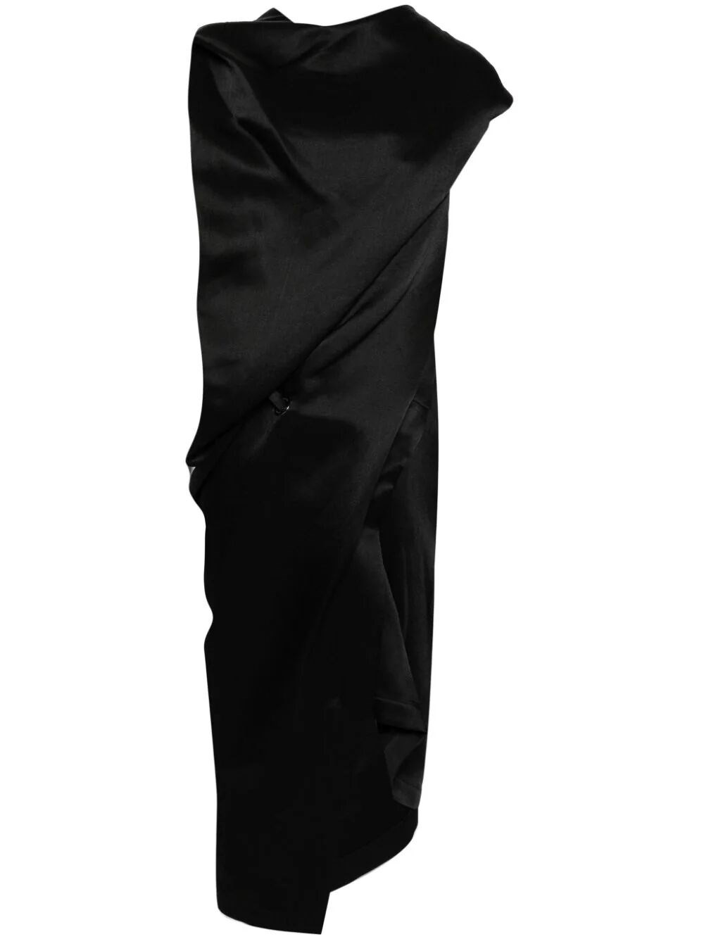 Issey Miyake Enveloping Midi Dress Clothing In Black