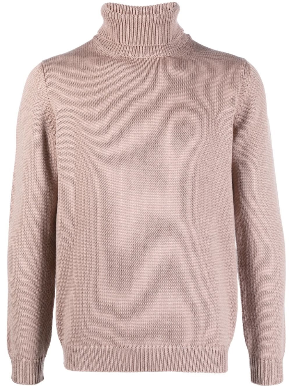 Nuur Roll-neck Merino Wool Jumper In Pink