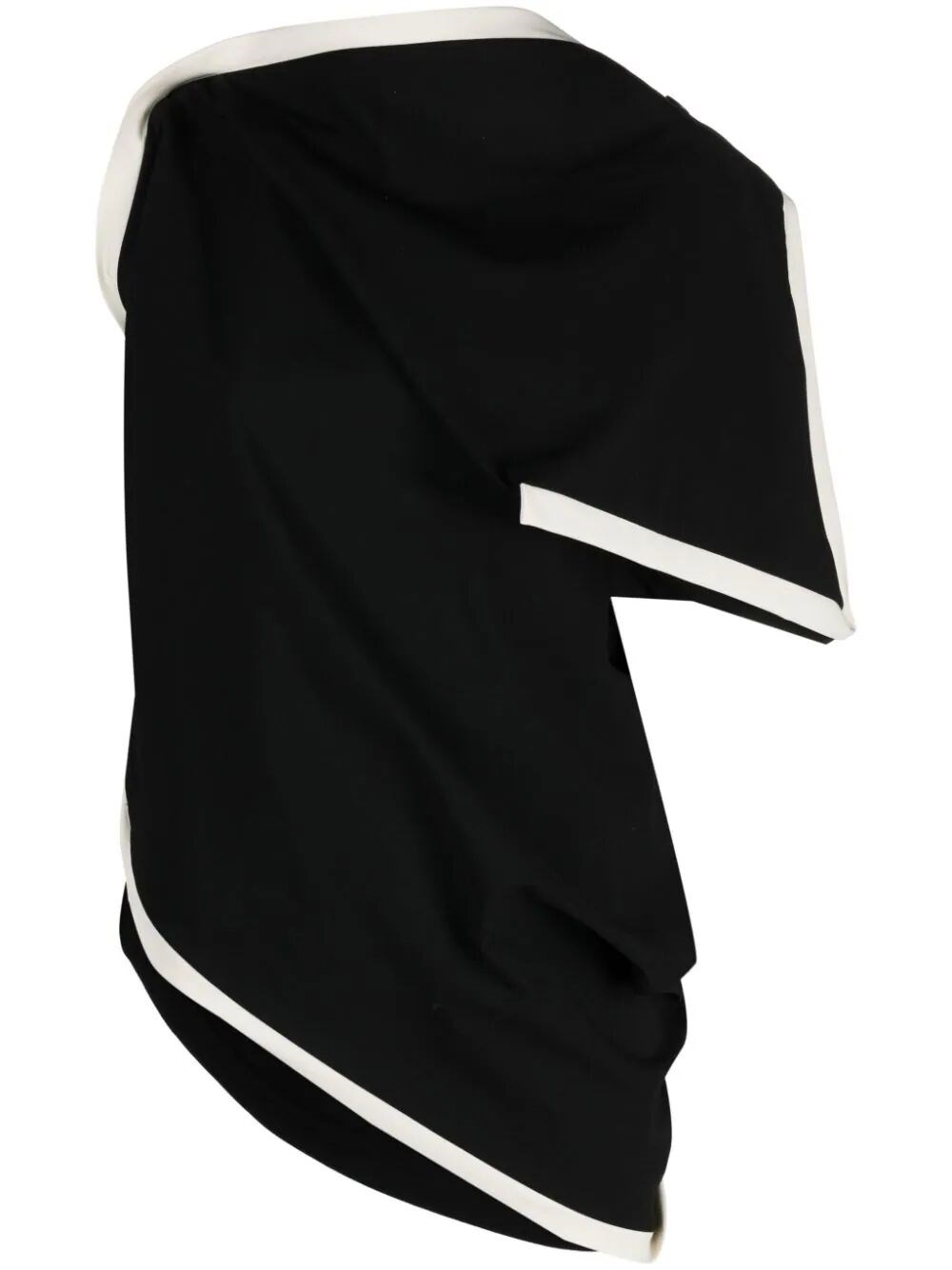 Issey Miyake Women Draped Asymmetric Blouse In Black