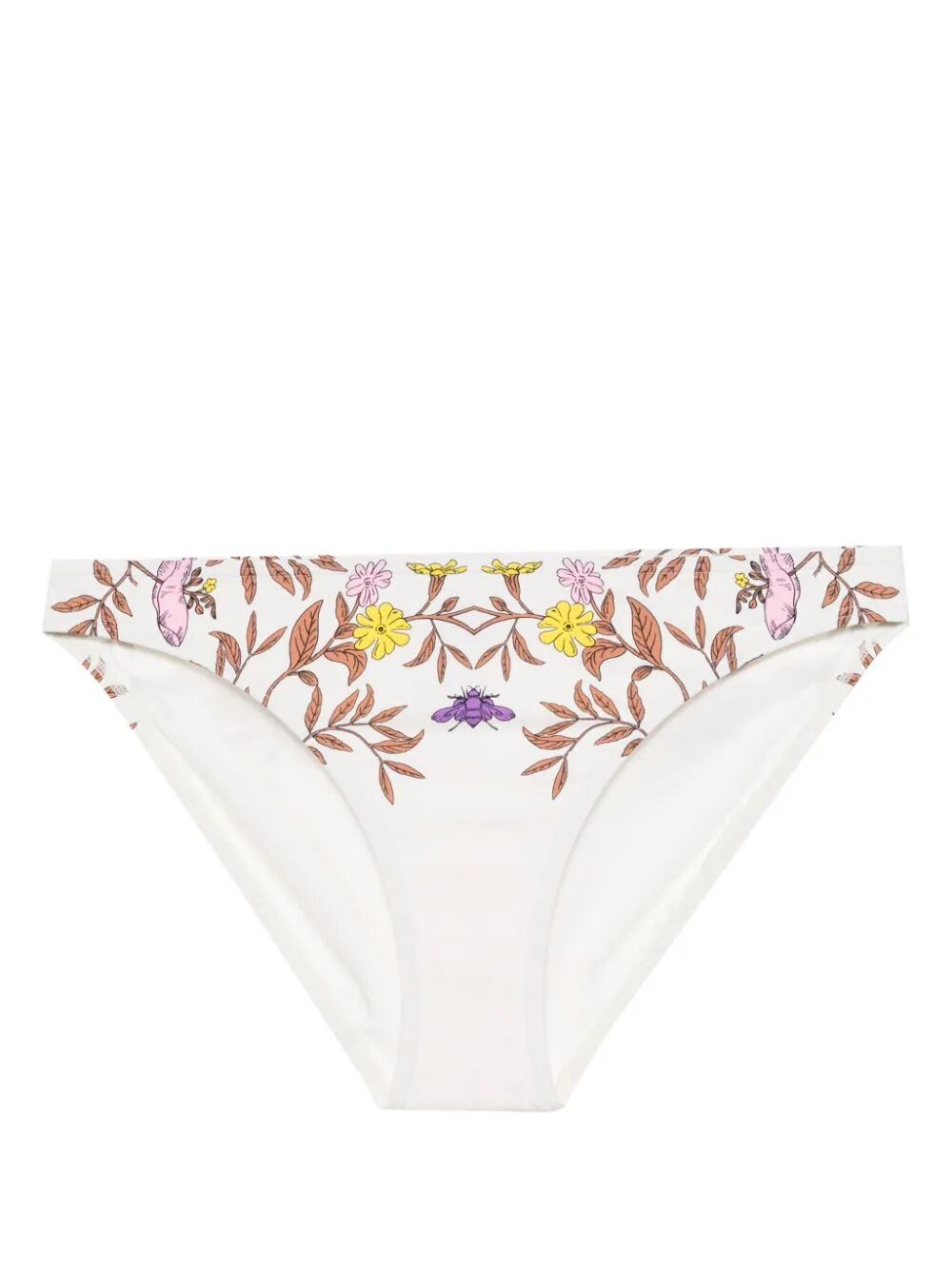 Tory Burch Graphic-print Bikini Bottom In White