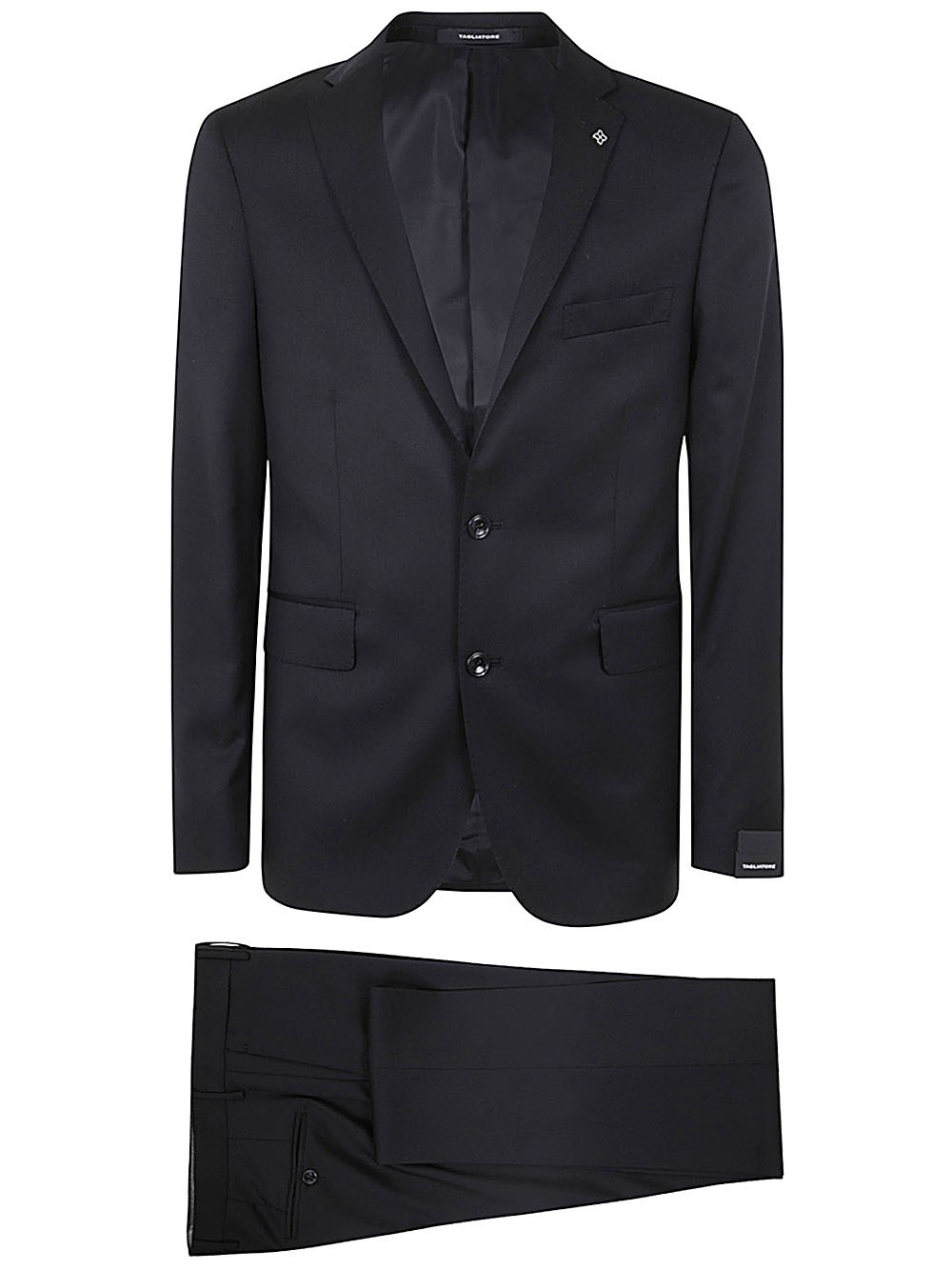 Tagliatore Wool Suit In Black  