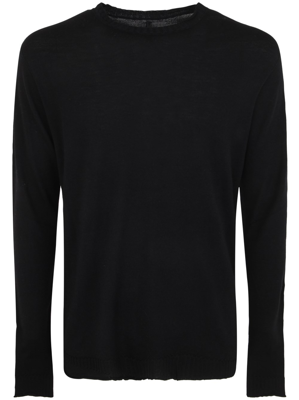 Md75 Wool Basic Crew Neck Sweater Clothing In Black