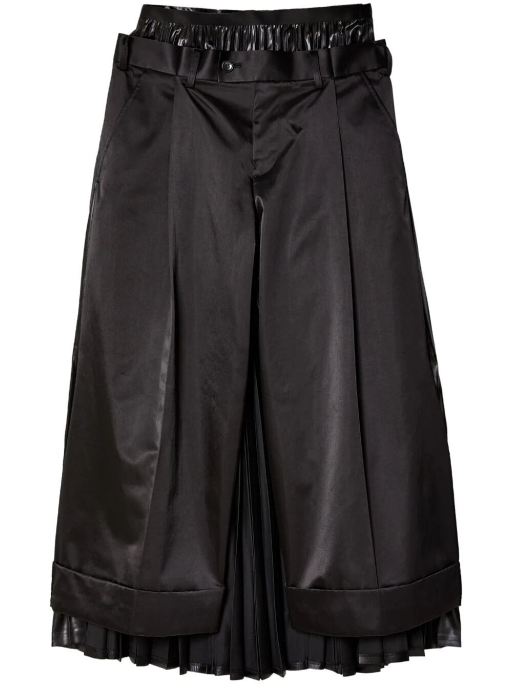 Junya Watanabe Satin Pants In Black