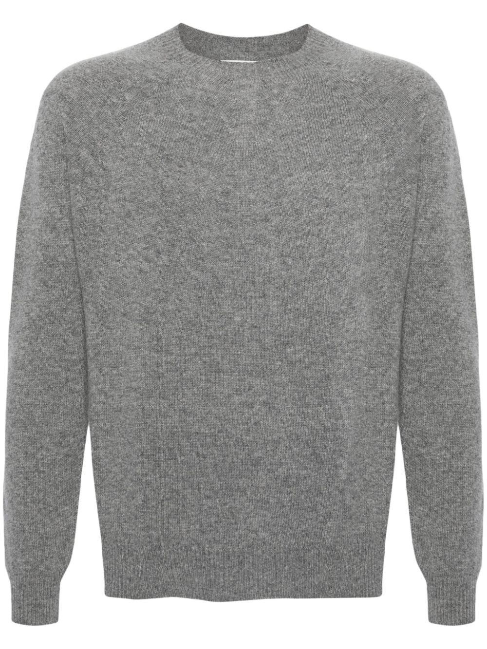 Jil Sander Luxurious Wool And Alpaca Blend Sweater With Regular Fit And Sophisticated Texture In Gray